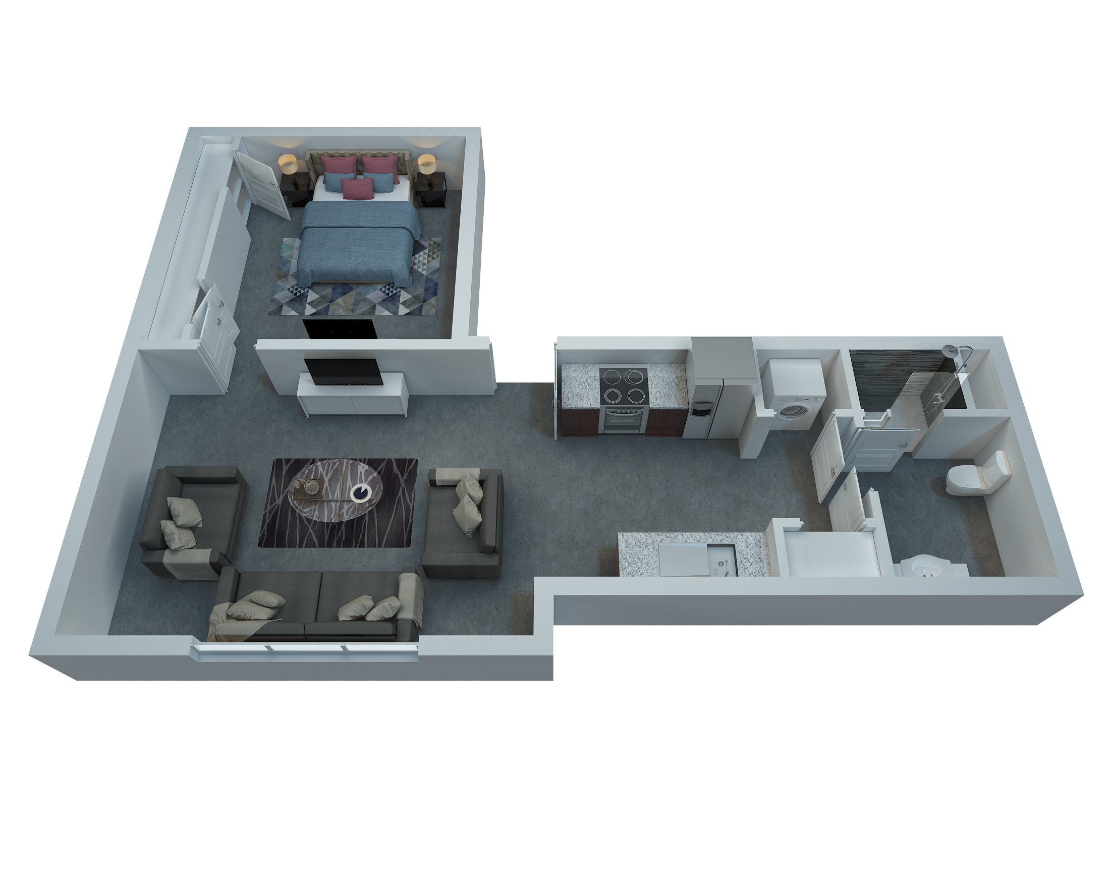 E5 - 1 Bedroom, 1 Bathroom